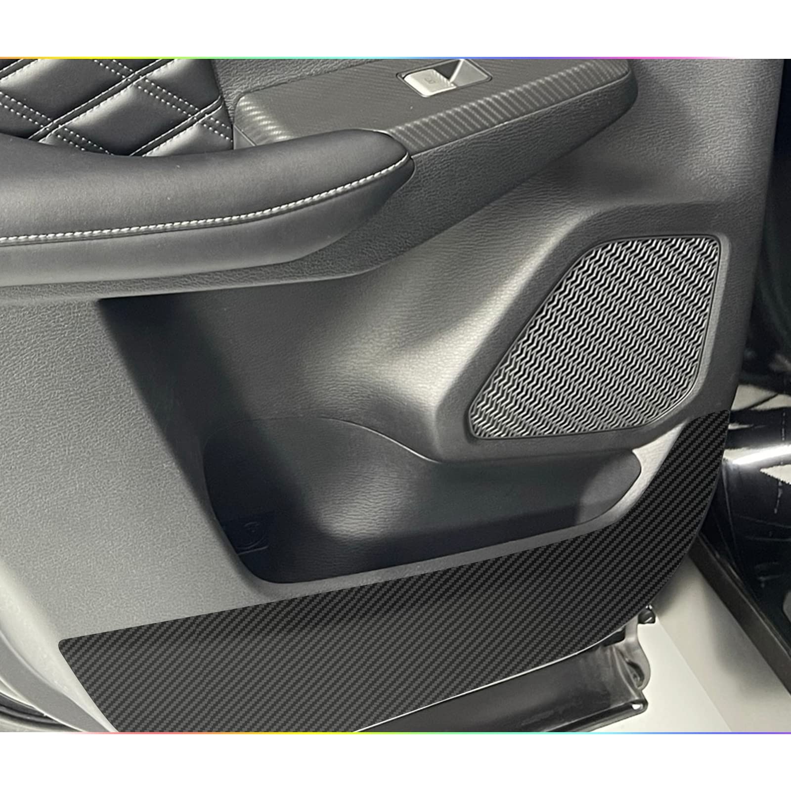 SKTU 三菱 アウトランダーphev gn0w 車用ドアパネル アウトランダーphev 新型 ドアキックガード ドアトリムカバー ナノ材質 傷消し キズ防止 汚れ防止 装着簡単 アウトランダー gn0w保護フィルム 最新設計 保護用テープ ガーニッシュ カスタムタイプ 4枚セット