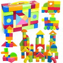Ynanimery 76点 積み木 ソフトブロック 柔らかい EVA素材 フォームブロック 子供 おもちゃ 積み木 おもちゃ 軽い DIY カラフル 男の子 女の子 クリスマス プレゼント 誕生日 贈り物 ギフト