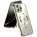 JETech iPhone 16 Pro Max 6.9インチ用 ソフトクリアケース カメラレンズ全面保護 MagSafeワイヤレス充電対応 耐衝撃 電気メッキTPUカバー (ナチュラルチタニウム)(2)