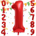 Sekat 数字 バルーン 40インチ レッド ナンバーバルーン 誕生日 風船 バースデー 飾り アルミ風船 ハッピーバースデー 結婚式パーティー 記念日 ウェ...