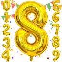 Sekat 数字 バルーン 40インチ ゴールド ナンバーバルーン 誕生日 風船 バースデー 飾り アルミ風船 ハッピーバースデー 結婚式パーティー 記念日 ウ...