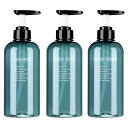 IRETION シャンプーボトル ディスペンサー 詰め替えボトル 500ml 3本セット (ブルー)