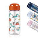 SANTECO 子供用 水筒 ストロー付きボトル 500ML 直飲み 持ち手付き トライタン素材 冷水専用 軽量 waterbottle かわいい キッズ 子供...
