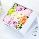WEISHY 母の日のプレゼント ソープフラワー 造花 フラワーボックス ホワイトデー お返し ギフト 誕生日プレゼント 女性 結婚祝い 卒業祝い 枯れない花 ...