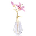Kertari 誕生日プレゼント 母親 妻 彼女 女性 人気 百合 造花【正規品】 K9クリスタル ユリの花 枯れない花 室内 装飾 (ピンク)
