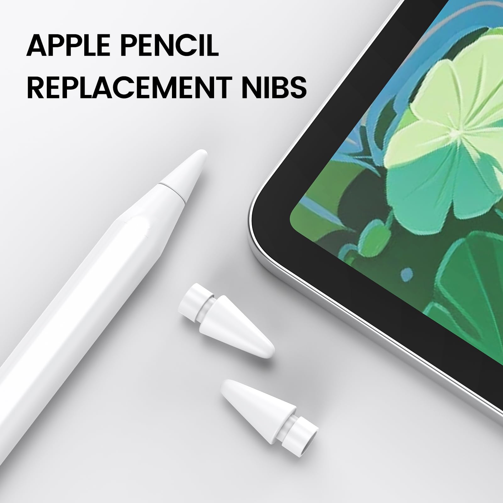 MOGOOD Apple Pencil アップルペン先 交換ペン先 高感度 耐摩耗 iPencil Nib Fine Point正確な制御ペン先はアップルの第1/2世代と互換性がある(10個入り)