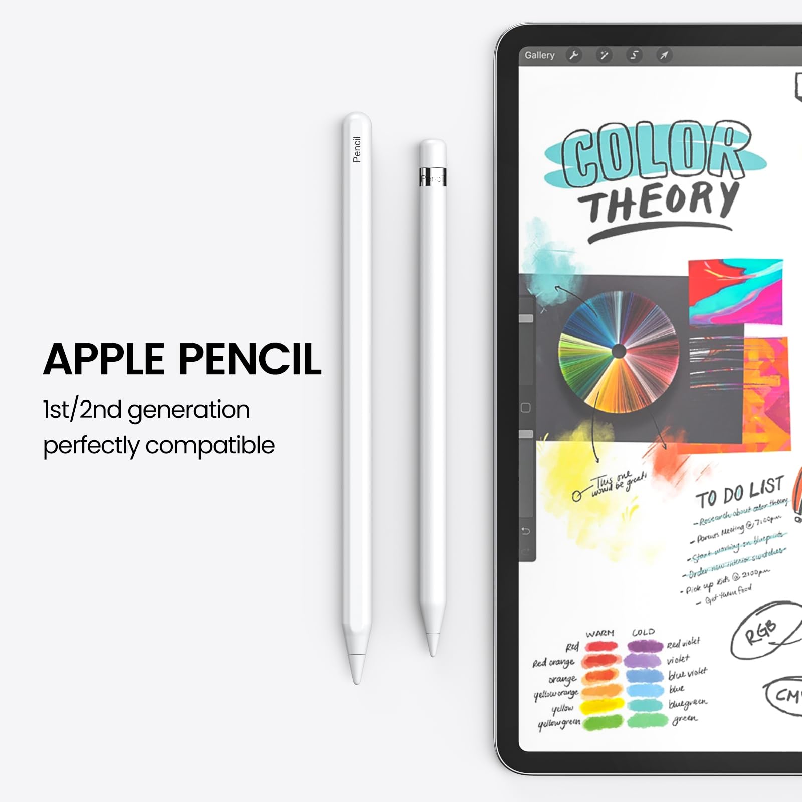 MOGOOD Apple Pencil アップルペン先 交換ペン先 高感度 耐摩耗 iPencil Nib Fine Point正確な制御ペン先はアップルの第1/2世代と互換性がある(10個入り)