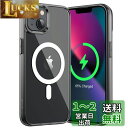 JEDirect iPhone 13 マグネット ケース(6.1インチ用) MagSafe ワイヤレス充電対応 衝撃吸収 バンパーカバー 傷つけ防止 透明バック...