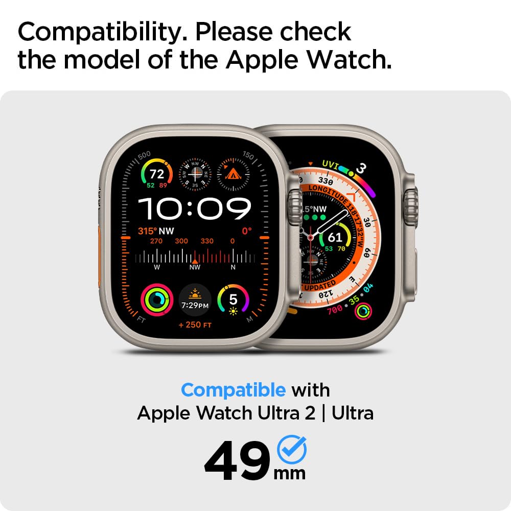 Apple Watch Ultra2 バンド 49mm 45mm 44mm 42mm 一体型 耐衝撃 PC TPU 二重構造 スポーツバンド 落下 衝撃 吸収 耐久性 傷防止 ラギッド・アーマー・プロ ACS05461 (クリスタル・クリア)