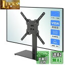 XINLEI テレビ台 モニター台 レギュラータイプ 17型〜55型対応 自立型テレビスタンド 小型 コード収納 ブラックローボード 黒TS102