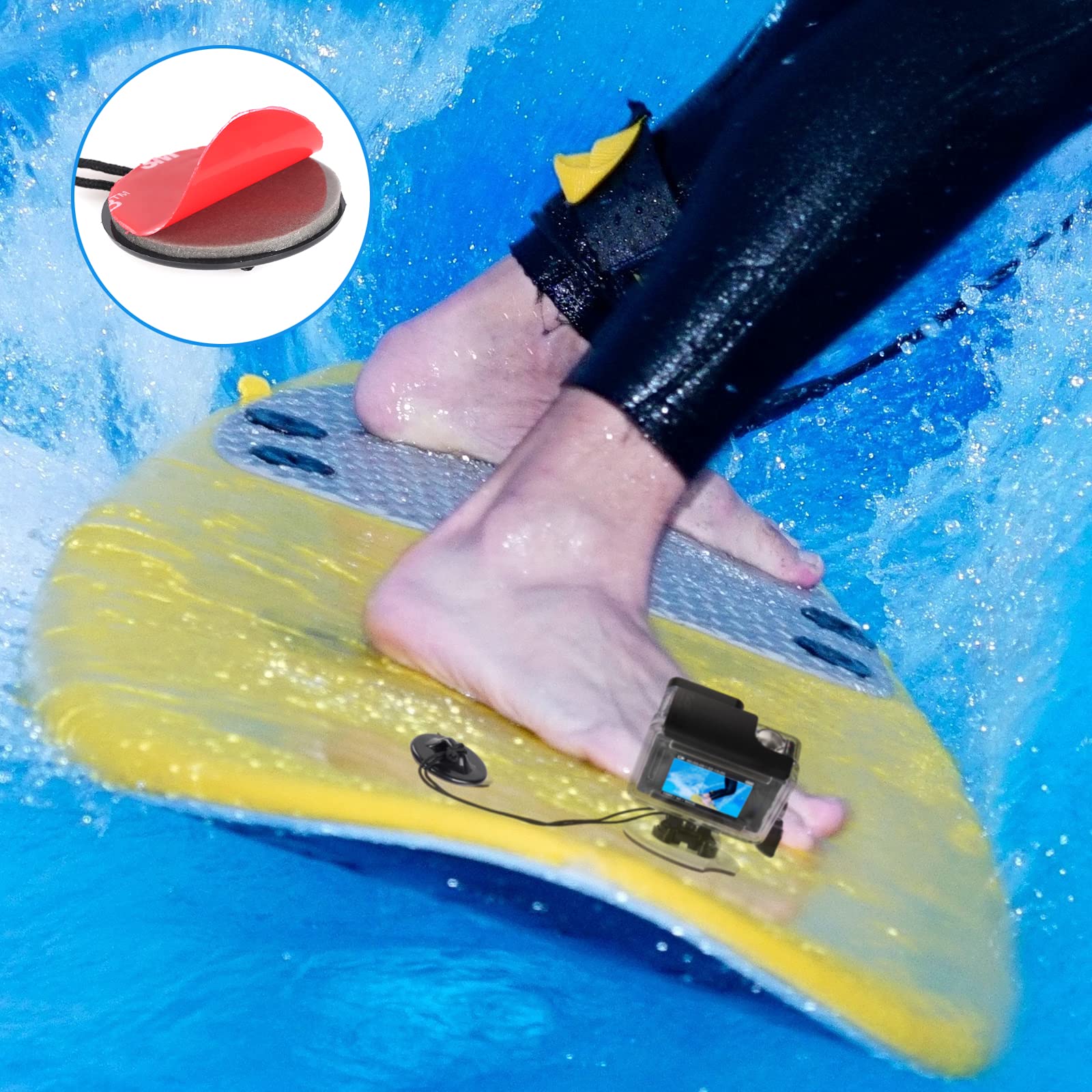 【送料無料】HSU ヘルメットマウント16 in 1 アクセサリーセット カメラストラップ付きのアクションカメラ用マウントキット GoPro Hero13/12/11/10/9/8/7/6/5対応 及び他のアクションカメラ アクセサリー