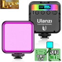 最新 Ulanzi VL49 RGB撮影ライト+三脚付き LEDビデオライト 卓上スタンド 359色RGBモード 明るさ調整が可能 9000k明るい白色光 2000mAh USB充電式 iphone/Gopro/Osmo Pocket/Samsung/Nikon/Canon/Sony/アクションカメラに適用