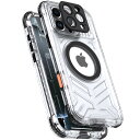 【送料無料】【防水・米軍基準・MagSafe対応】UMITTOS iPhone 16 Pro Max 用 ケース 防水 衝撃吸収 水中撮影対応 顔認証対応 全面保護 完全防水 防雪 防塵 滑り止め 手持ちやすい 頑丈 耐衝撃 ストラップ付き 雨の日、お風呂など適用 防水ケース(6.9インチ)