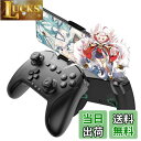 ワイヤレス コントローラー Switch/PC/IOS/Android全対応【方向ボタンレイアウト可能/背面ボタン/スマホホルダー付き】プロコン ゲームパッド 自動連射 Bluetooth/2.4GHz/有線接続 6軸ジャイロセンサー マクロ機能 MFI認証 HD振動 高耐久ボタン 日本語説明書付き (Black