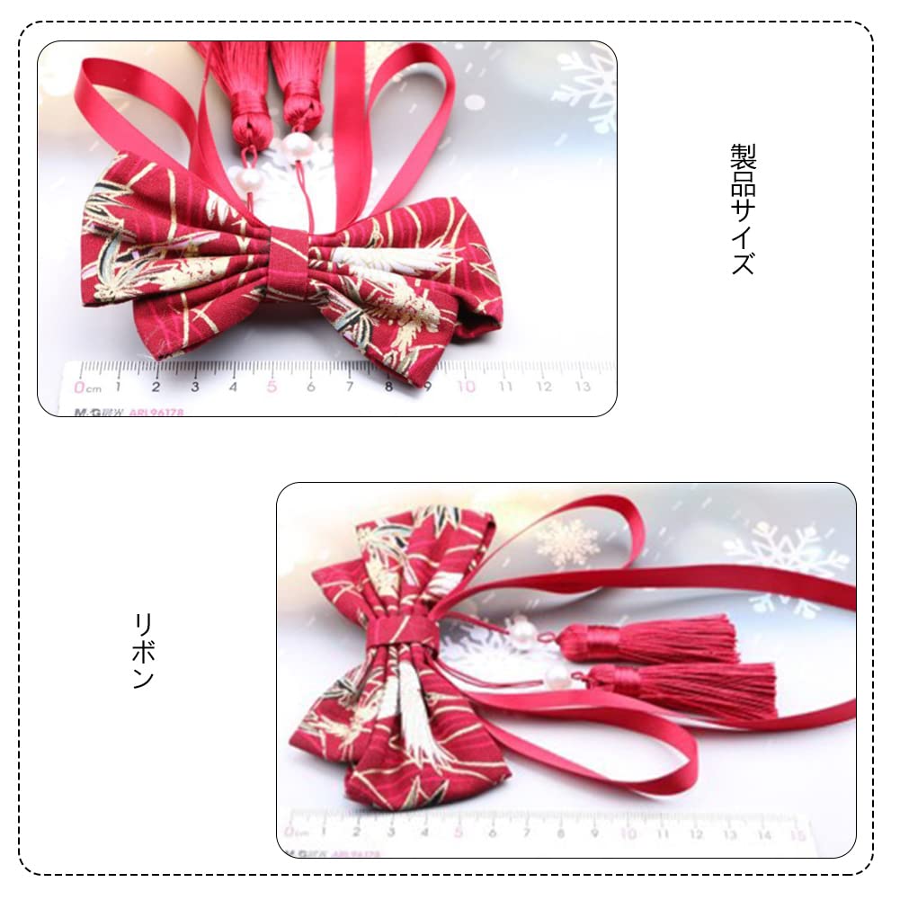 Tumao 髪飾り 卒業式 袴 髪飾り 成人式 和装 ヘアアクセサリー 浴衣 髪飾り リボン 浴衣 着物 振袖 髪 飾り 髪留め 七五三 お宮祭り 花火大会 入学式 結婚式 写真撮影 (1点)