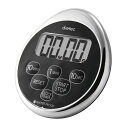 【送料無料】ドリテック(dretec) キッチンタイマー ストップウォッチ マグネット 防水 時計付き クロムメッキ