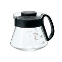【送料無料】HARIO (ハリオ) V60 レンジサーバー 360ml 1~3杯用 ブラック コーヒーサーバー耐熱ガラス 日本製 XVD-36B