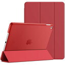 JEDirect iPad Air 2 ケース 三つ折スタンド オートスリープ機能 (レッド)