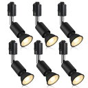 xydled ダクトレール用スポットライト E11 LED電球付き 50W ライティングバー用器具セット ライティングレール 天井照明 6個セット (電球色, ...