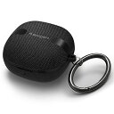 Spigen Galaxy Buds2 Pro ケース Galaxy Buds 2 / Pro/live 対応 ケース ファブリック ワイヤレス充電 対応 カラビナ リング 付き 衝撃 吸収 軽量 キズ防止 耐衝撃 アーバン・フィット ASD01278 (ブラック)