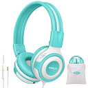 SIMOLIO 子供向け ヘッドフォン マイク付き 折りたたみ式 共有ポートを備えた 75dB/85dB/94dB音量制限 子供用ヘッドホン バッグ付き フレキ...