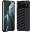 Miimall Google Pixel 6 専用 炭素繊維 ケース グーグル ピクセル6 カバー 擦り傷防止 PC材料 ぴったり対応 擦り傷防止 軽量 防衝撃 保護ケース グーグル ピクセル6 Google Pixel 6 保護カバー(ブルー)
