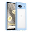 Google Pixel 7a ケース『AFINER』新型 軽量 超薄型 TPU+PC 透明 カバー Google Pixel 7a 専用 耐衝撃 衝撃吸収 指紋防止 擦り傷防止 レンズ保護 着脱簡単(ダークブルー)