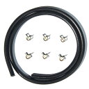 Pronese 燃料ホース 内径4mm ガソリンホース 3層管 全長1m ホースクランプ 6個付き 耐油 耐圧 耐腐食性 高性能ホース バイク・自動車・芝刈り機...
