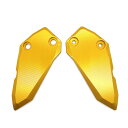 motokano フットペッグ ヒールプレートガード ZX-25R ZX-4R ZX-4RR SE に適用 ゴールド