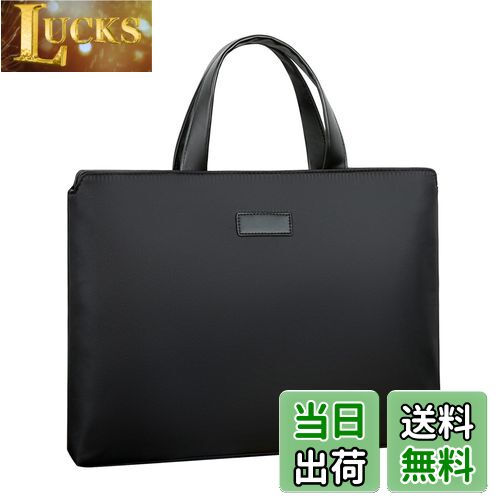 【送料無料】[TRMF] ビジネスバッグ メンズ 15.6インチ対応 トートバッグ 大容量 軽い pc カバン PUレザー おしゃれ 撥水 薄型 就活バッグ リクルートバッグ 出張 仕事 通勤 ブリーフケース ブラック