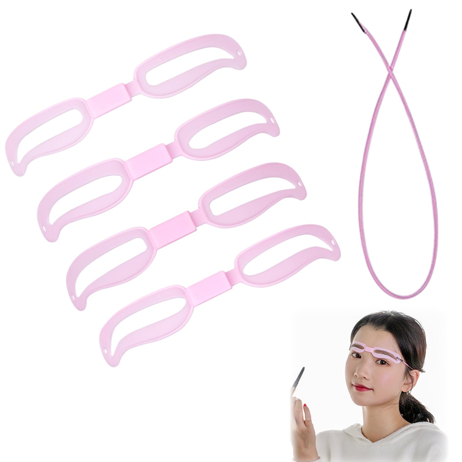 MAEXUS 眉毛テンプレート 眉毛形テンプレート (4種類) 眉毛整える道具 眉テンプレート初心者向け 眉毛プレート 左右対称位置決め 男女兼用 再利用可能 初心者向けの眉毛整形補助具