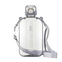 IOLOYU 水筒 750ml ウォーターボトル おしゃれ 男の子 女の子 洗いやすい 軽量 クリアボトル 取っ手付き プラスチック bpaフリー 大容量 透明...