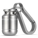 【送料無料】TIMULTI チタン(Ti) 薬ケース 防水 ピルケース 小型 携帯型 カプセル サプリ 収納 小物入れ コンパクト ニトロ ケース アウトドア キーホルダー ペンダント メモリアル ケース (缶)