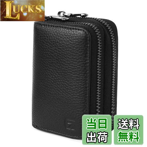 【送料無料】[GADIEMKENSD] デュアルジッパーカードケース RFID レディース大容量 本革カード入れ メン..