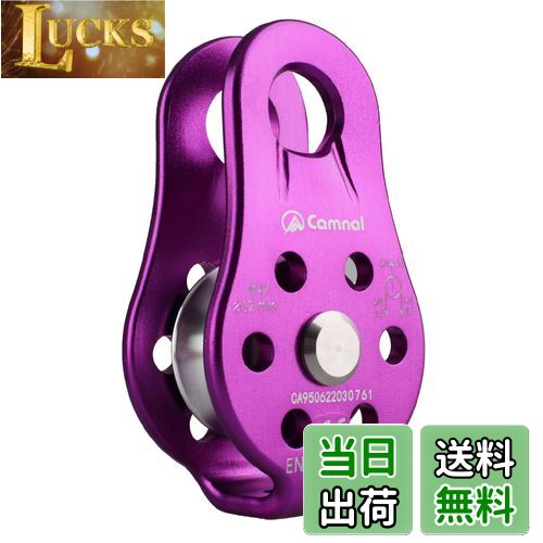 【送料無料】JEELAD クライミング プーリー 26kN マイクロ シングルプーリー 固定型 滑車 ローププーリー アルミニウム製 運搬 輸送用 (パープル)