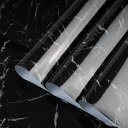 【送料無料】TOTIO 大理石シート マット 黒 大理石 シール 大理石壁紙シール 40CMx3M リメイクシート ウォールス テッカー はがせる 防水 防油 耐熱 防汚 光沢があり インテリアシール テーブル/家具/台所/キッチン/浴室 補修シール DIY カッティングシート 賃貸