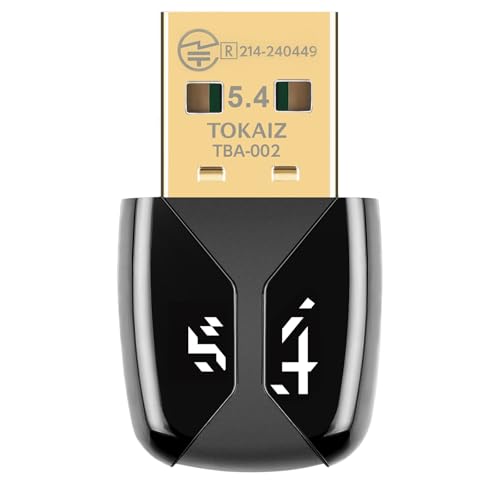 【送料無料】TOKAIZ Bluetooth アダプター5.4 レシーバー USB 子機 ドライバー不要 装着即使用 LEDライト接続感知 ブルートゥース ワイヤレス パソコン/タブレット イヤホン コントローラー マウス キーボード 7つのディバイス追加可能 Windows11 10 8.1 7 メーカー