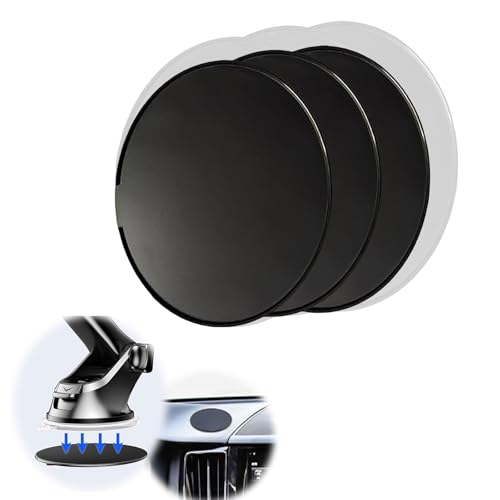 【送料無料】[ALLVD] ダッシュボード 3枚セット 吸盤基台ベース 車載ホルダーベース吸盤 補助 テープ ポータブル インストールが簡単 粘着力が強い（直径8.6cm ブラック 3個）