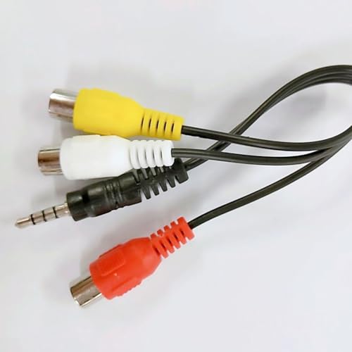 【送料無料】LUYING RCA(赤白黄) ケーブル 4極ミニプラグ - RCA変換ケーブル 4極ミ...