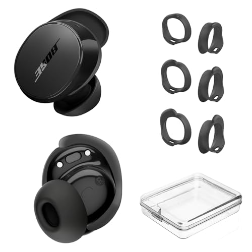 【送料無料】Bose QuietComfort Earbuds (2024) 用イヤホン保護ケース、CONTEME カラビナ付きシリコンソフトケース、ロゴ、フロント LED 表示