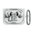 【送料無料】NOTHING Ear (a)用クリアソフトTPU透明保護イヤホンケース、CONTEME落下防止ハードシェル保護ケース、カラビナ付き