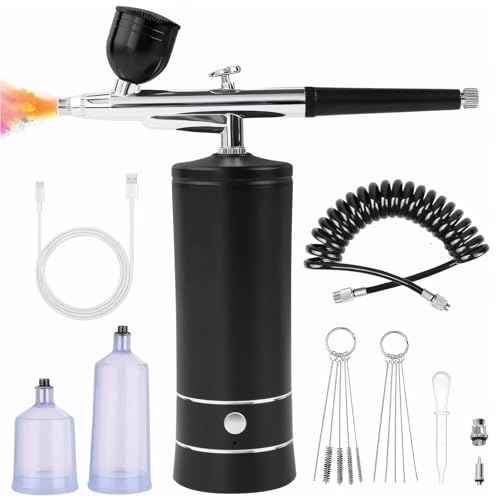 【送料無料】SUOKOMR エアブラシ USB充電式 プラモデル デルタ 口径0.3mm 小型 軽量 エアーブラシセッ..