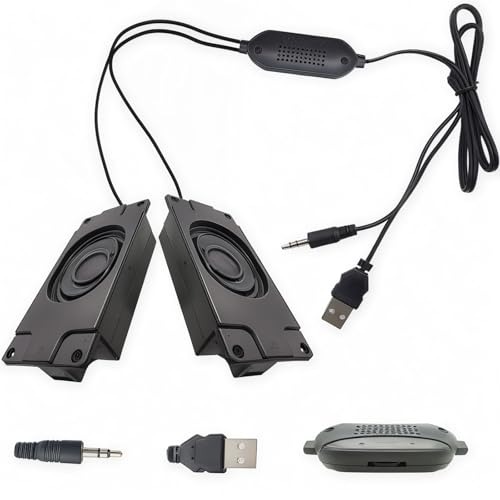 【送料無料】ミニスピーカー 3W 8 オーム、CTRICALVER 5V USB 電源ポート 3.5mm オーディオポート ケーブル長さ 1.5m、サブウーファ...