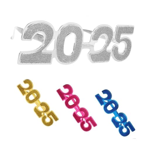 【送料無料】[Lyyxjsltd] 4 個 ハッピ 2025 メガネ、ー ニュー イヤー メガネ メガネ ハッピー ニュー ..