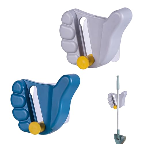 【送料無料】TVETE モップハンガー 壁掛け ほうき モップ ホルダー モップハンガーラック【2枚入り】滑..