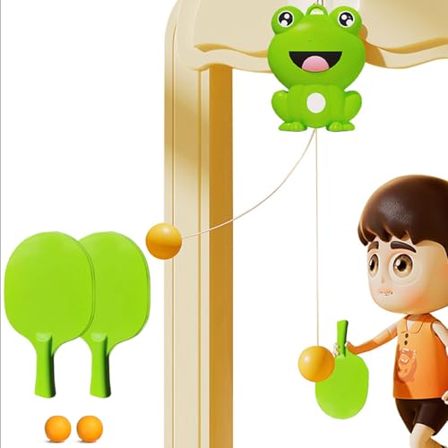 【送料無料】Refoiner ハンギング 卓球 ボール ピンポン玉 トレーニング ポータブル カテゴリ 卓球セット 家庭用 卓球 練習 吊り下げ式 カエル卓球ト...