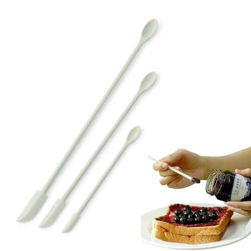 【送料無料】DEVENTORZ ミニシリコンスパチュラ ミニヘラセット 耐熱 ダブル ヘッド ヘラ ロング ハン..