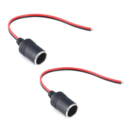 【送料無料】ALLVD 車の充電器 シガーソケット 電源ソケット 車 シガーソケット 増設 電源プラグ端子 12V/24V車用 対応 シガーライターメスソケットケーブル 2個入り