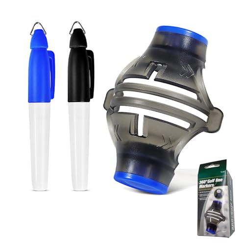 【送料無料】OptiPro ゴルフボール ラインマーカー ゴルフボール マーカー ペン ゴルフボール マーカー ステンシル 360度 3ライン 2色のマーカーペ...