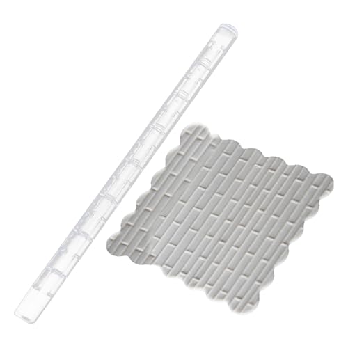 【送料無料】TVETE フォンダン めん棒 壁 パターン 粘土 エンボス 麺棒 【16.3CM】 透明 アクリル 壁タ..